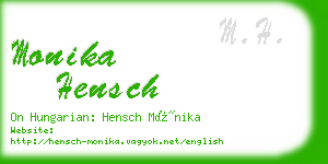 monika hensch business card